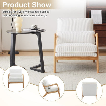 Fauteuil d'appoint rembourré de style moderne du milieu du siècle