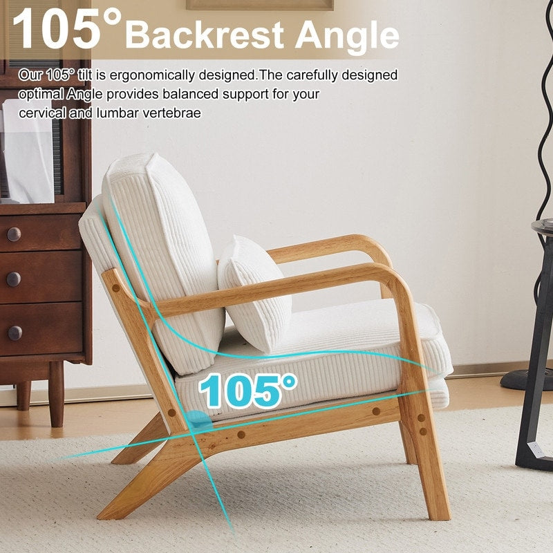 Fauteuil d'appoint rembourré de style moderne du milieu du siècle