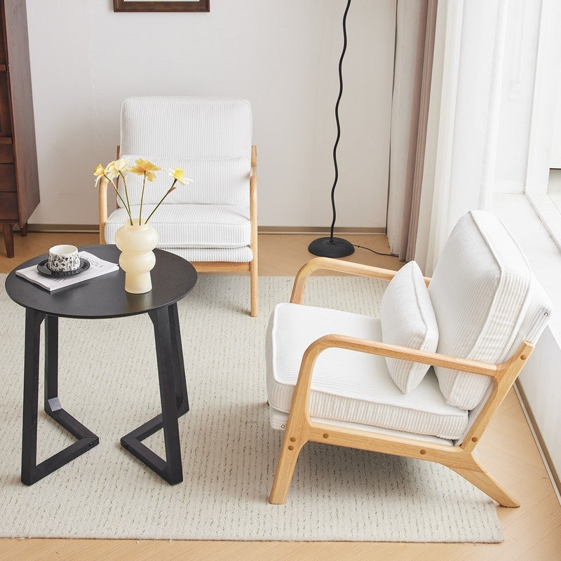 Fauteuil d'appoint rembourré de style moderne du milieu du siècle