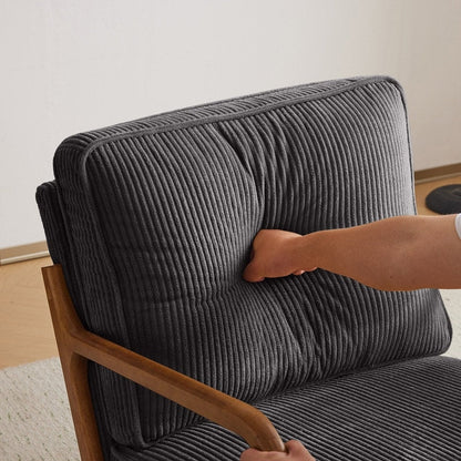 Fauteuil d'appoint rembourré de style moderne du milieu du siècle