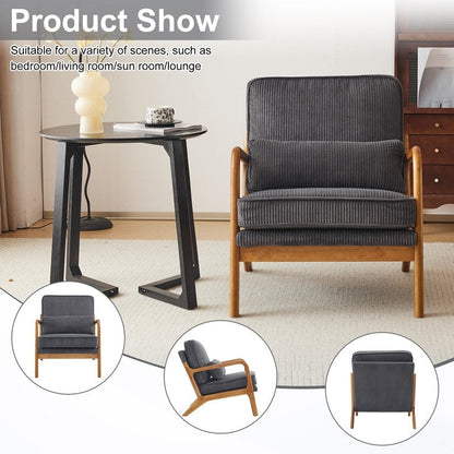 Fauteuil d'appoint rembourré de style moderne du milieu du siècle