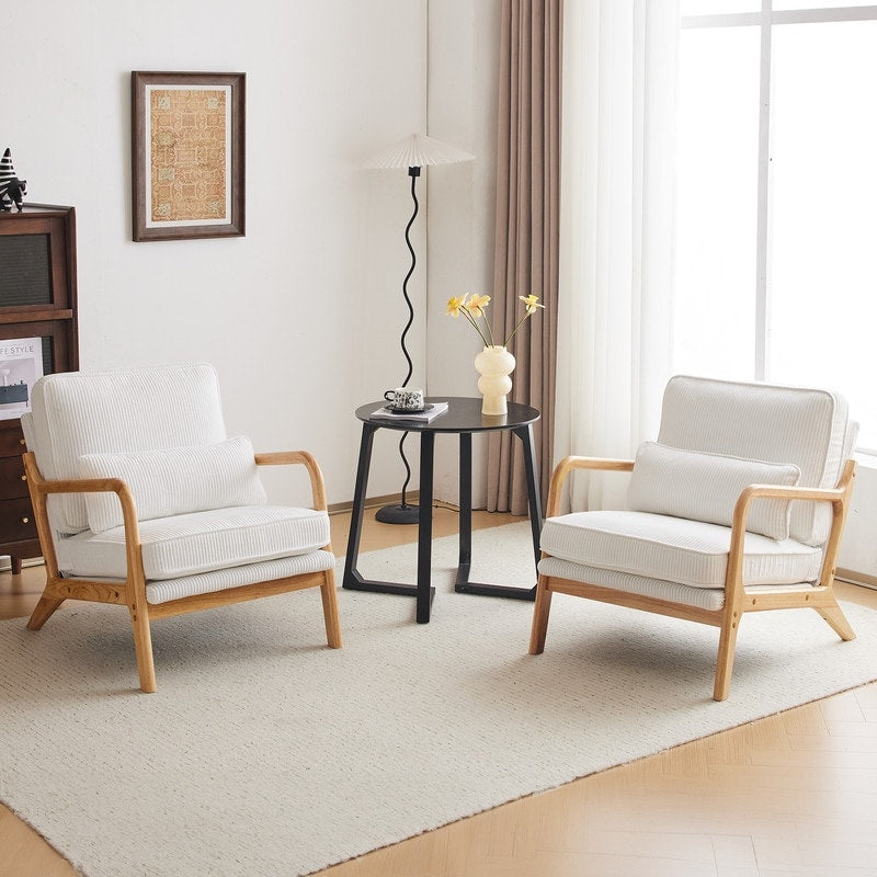 Fauteuil d'appoint rembourré de style moderne du milieu du siècle