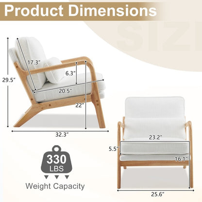 Fauteuil d'appoint rembourré de style moderne du milieu du siècle