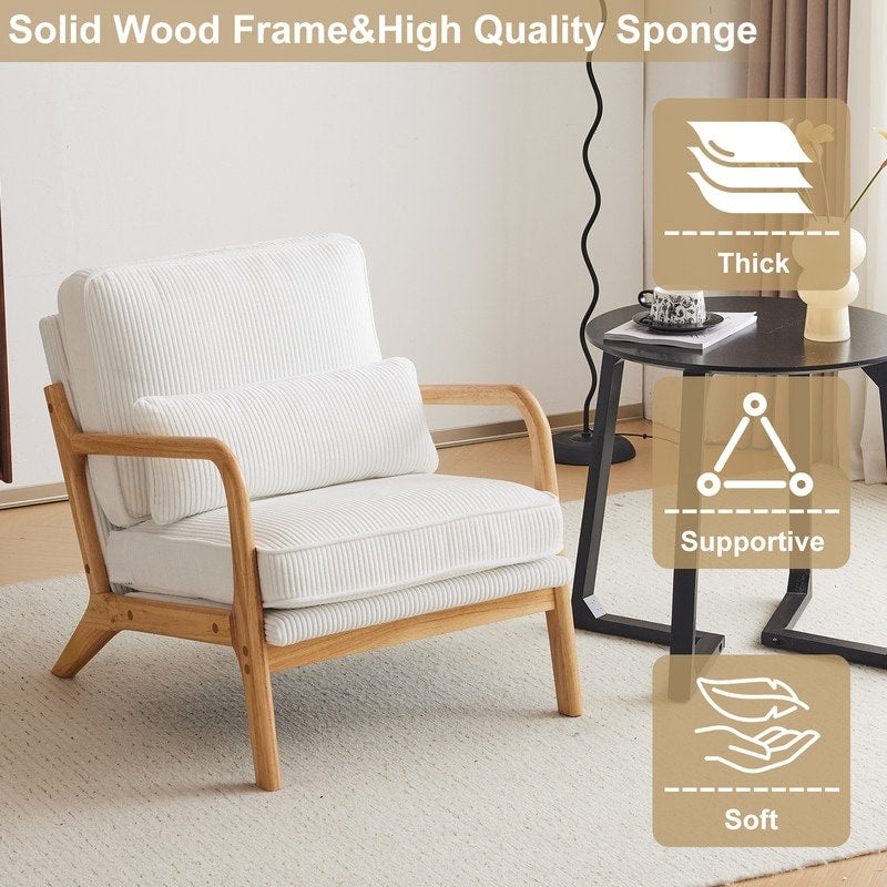 Fauteuil d'appoint rembourré de style moderne du milieu du siècle