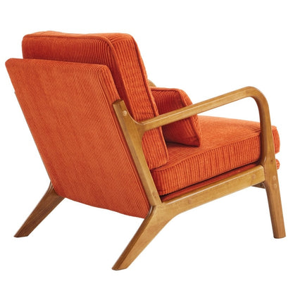 Fauteuil d'appoint rembourré de style moderne du milieu du siècle