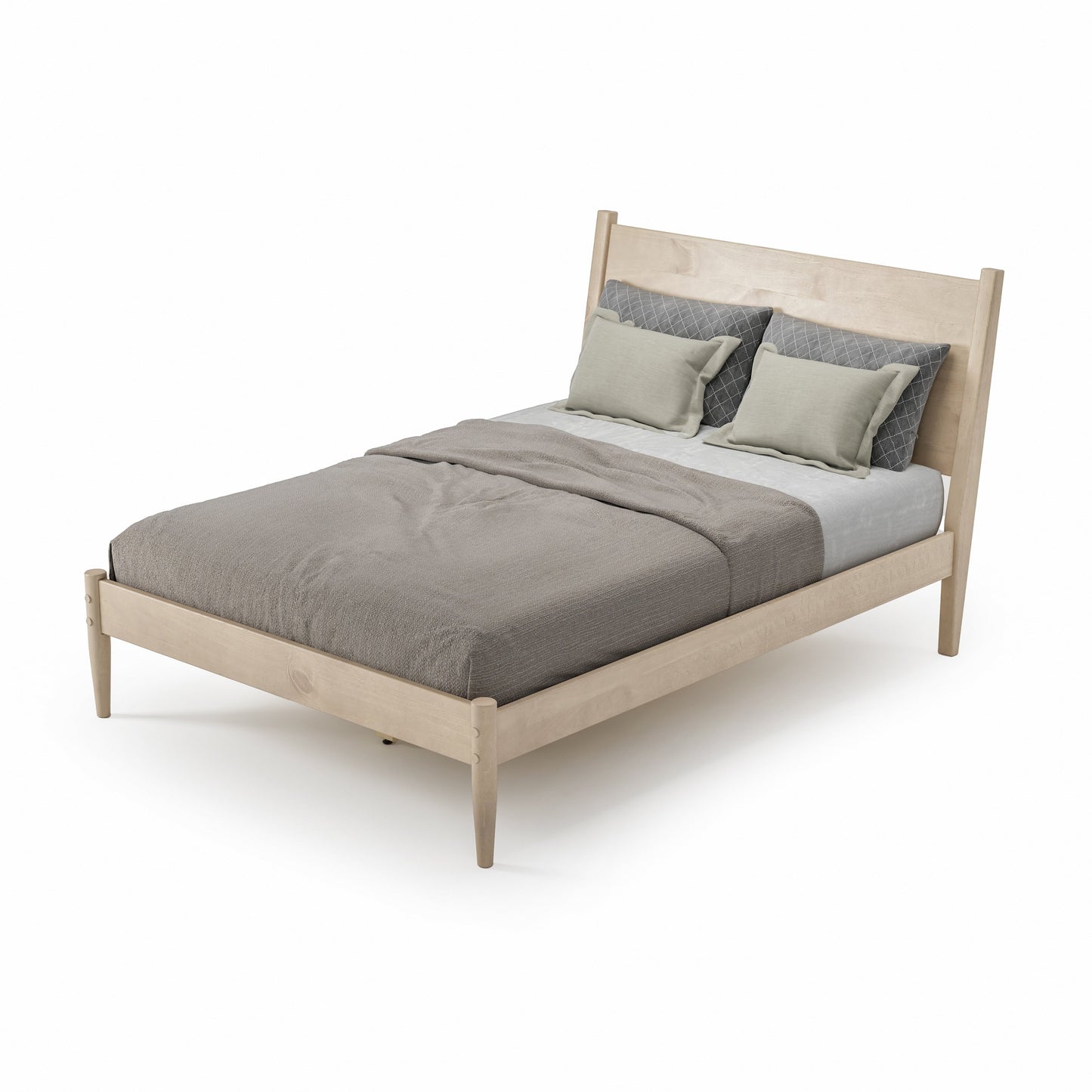 Lit à panneaux de style Mid-Century