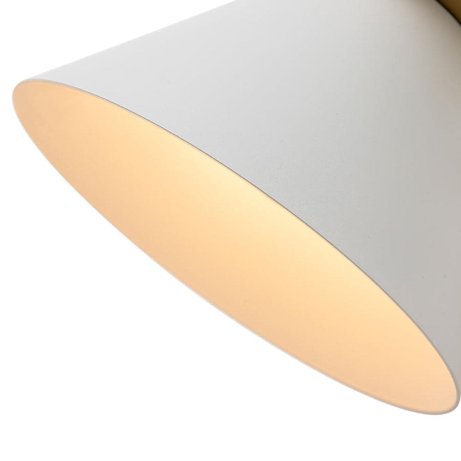 Applique murale conique moderne du milieu du siècle à une lumière - 18 cm (7 po)