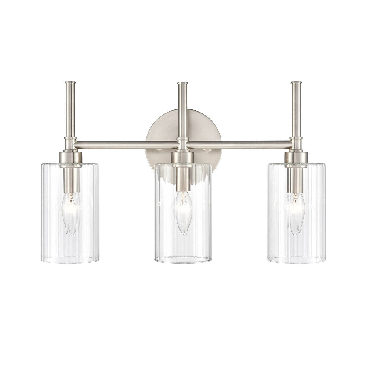 Applique murale de salle de bain Chastine de Millennium Lighting avec abat-jour en verre biseauté transparent
