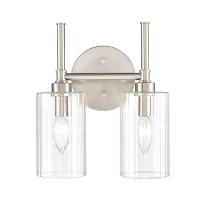 Applique murale de salle de bain Chastine de Millennium Lighting avec abat-jour en verre biseauté transparent