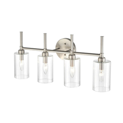 Applique murale de salle de bain Chastine de Millennium Lighting avec abat-jour en verre biseauté transparent