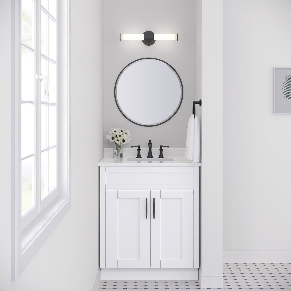 Luminaire de salle de bain à DEL Truman de Millennium Lighting, disponible en plusieurs finitions