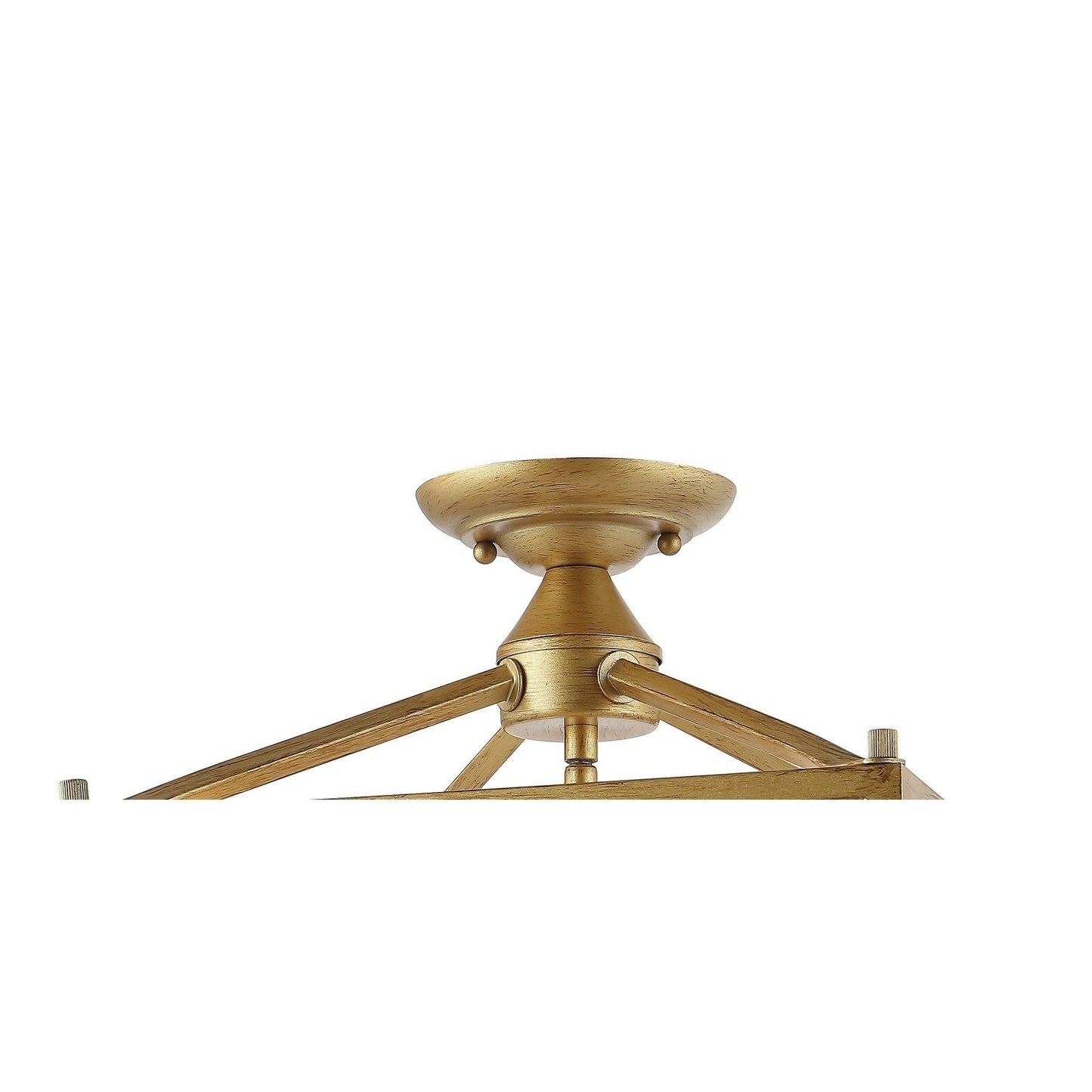 Mini lanterne Milton à 4 lumières en fer, style ferme moderne, plafonnier LED encastré, par JONATHAN Y