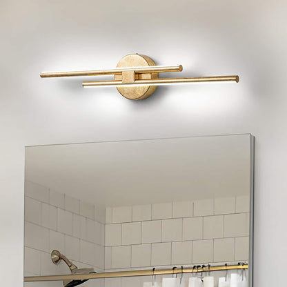 Applique murale minimaliste en métal linéaire à LED dimmable à 2 lumières