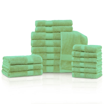 Superior Rayon from Bamboo and Cotton 18-Piece Towel Set (6 Bath, 6 Hand, 6 Face Towels)