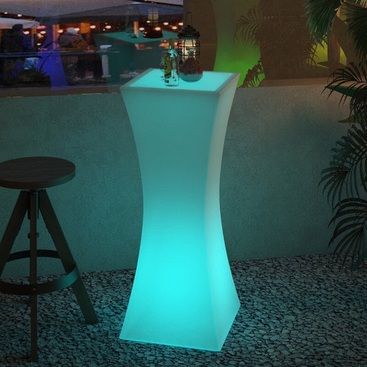 Table basse Mixoy à couleurs changeantes et structure fine, table de bar lumineuse sans fil rechargeable pour les fêtes, mobilier LED d'ambiance