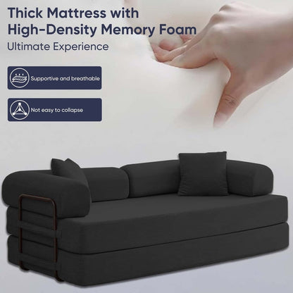 Canapé-lit convertible Mixoy avec accoudoirs amovibles, matelas pliant, canapé-lit de sol amovible et lavable