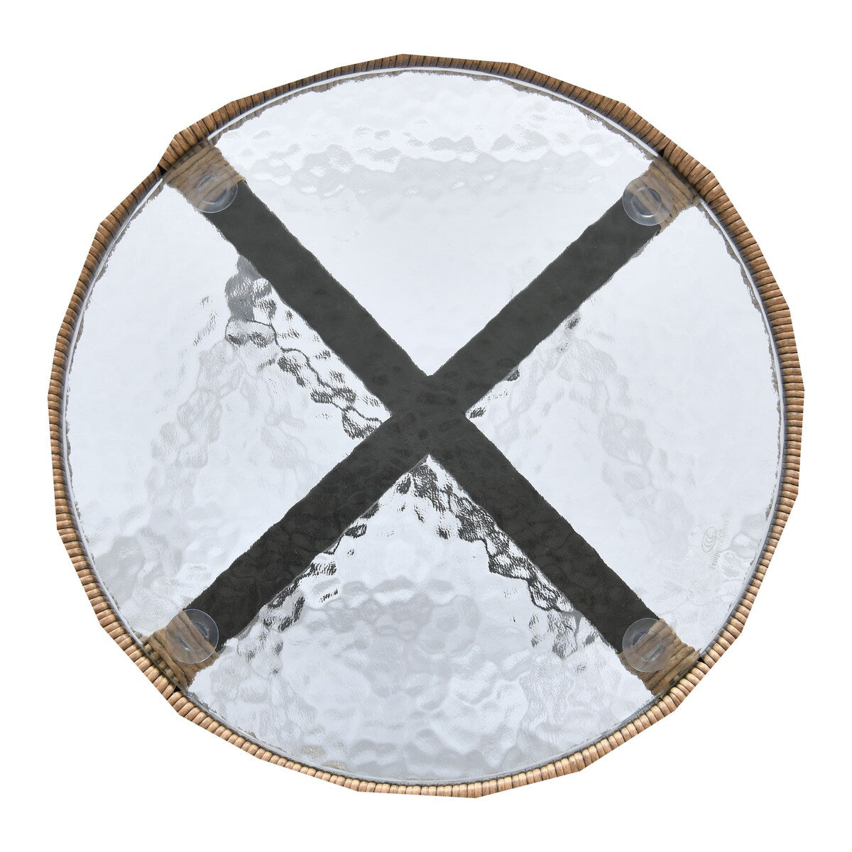 Ensemble de bistrot d'extérieur en osier Moasis 3 pièces avec 2 chaises et table basse