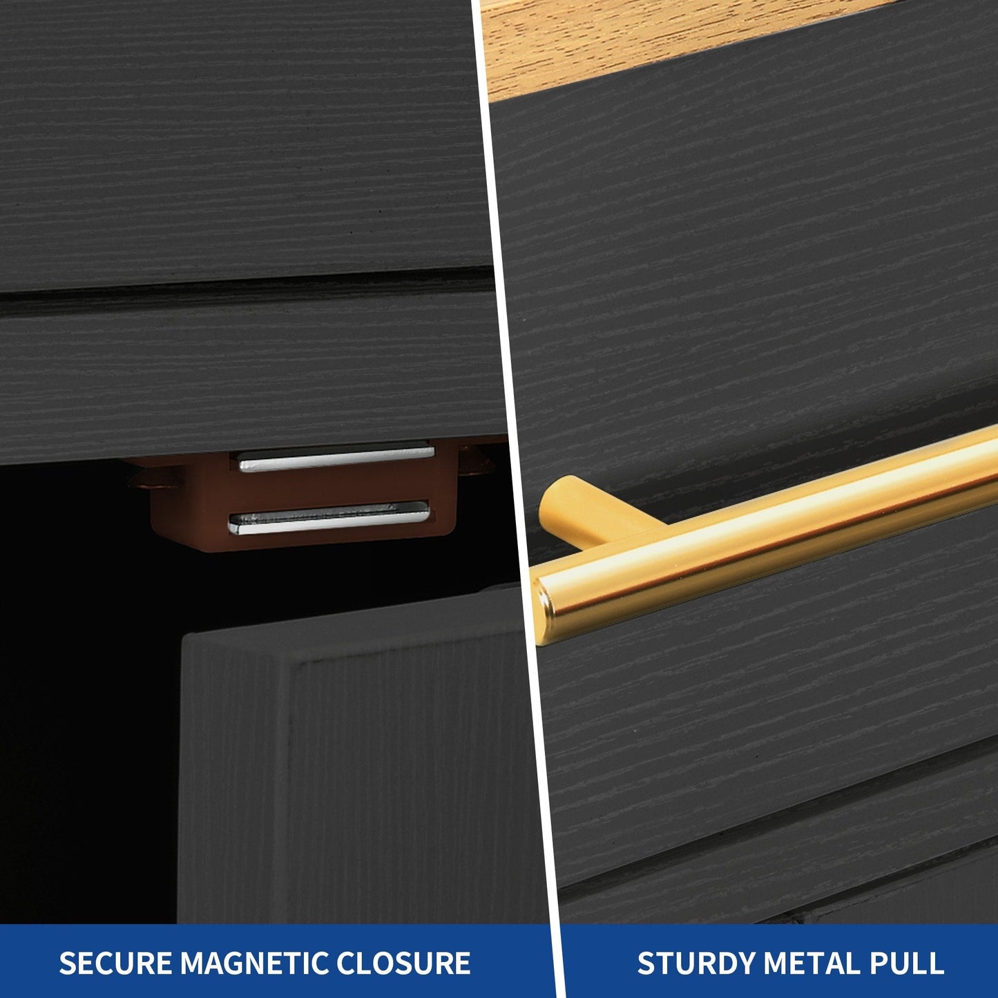 Moasis 53 pouces, meuble de rangement pour îlot de cuisine mobile et portable