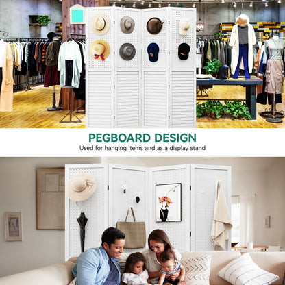 Moasis 67 Paravent en bois blanc à 4 panneaux