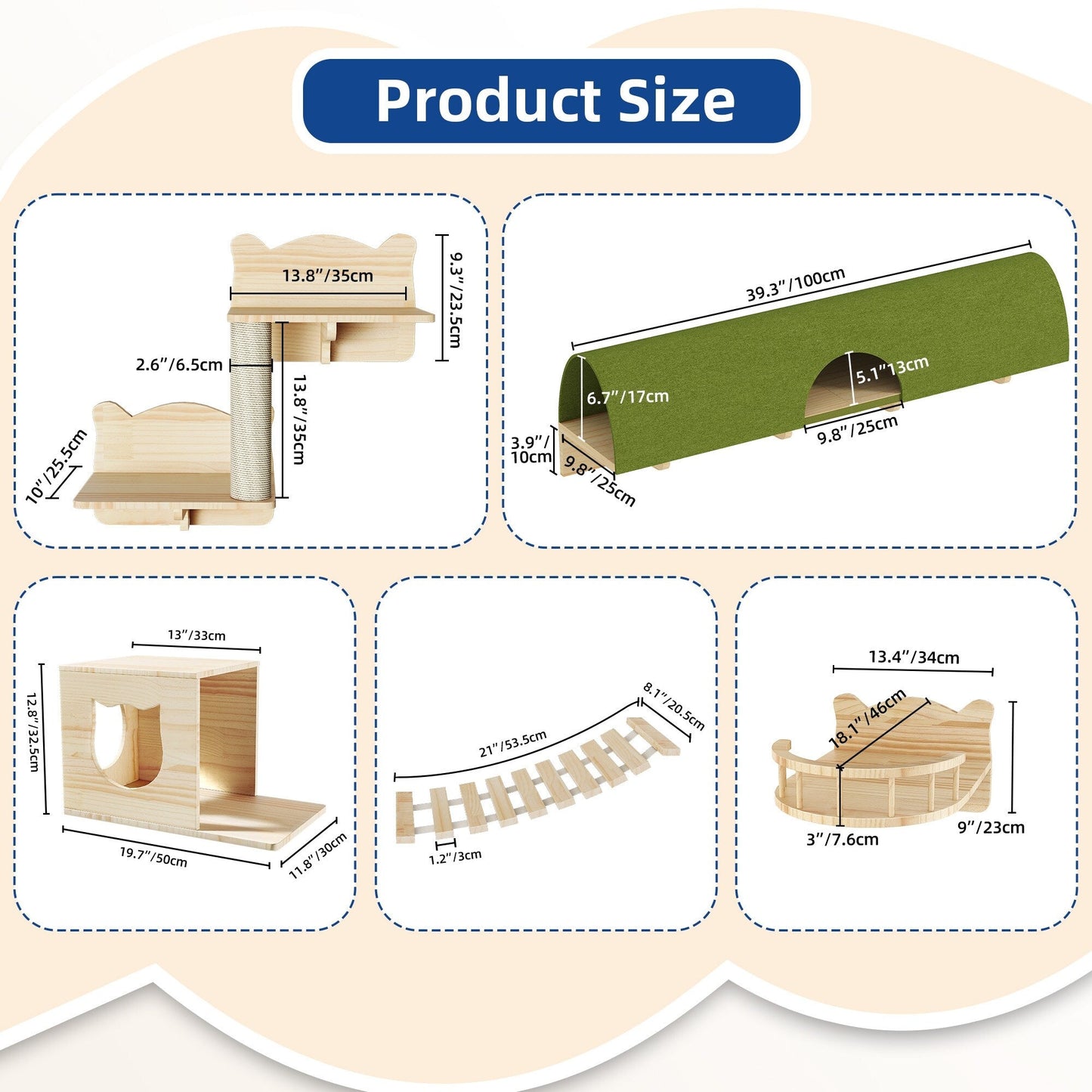 Ensemble d'étagères murales pour chat Moasis, ensemble d'escalade en bois pour chat.
