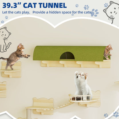 Ensemble d'étagères murales pour chat Moasis, ensemble d'escalade en bois pour chat.