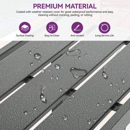 Table de bar/comptoir de patio en métal Moasis avec roulettes