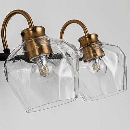 Appliques murales modernes à 3/4 lumières avec variateur et abat-jour en verre