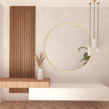 Miroir de courtoisie rond mural moderne pour salle de bain
