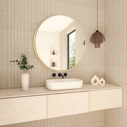 Miroir de courtoisie rond mural moderne pour salle de bain