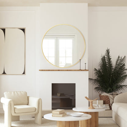 Miroir de courtoisie rond mural moderne pour salle de bain