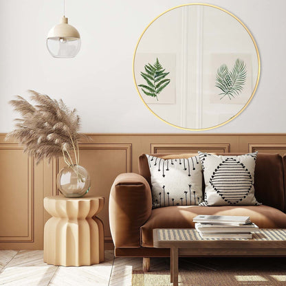 Miroir de courtoisie rond mural moderne pour salle de bain