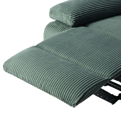 Fauteuil inclinable manuel moderne en velours côtelé, fauteuil inclinable réglable avec accoudoirs larges