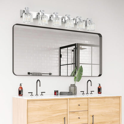 Appliques murales modernes en cristal pour salle de bain, à intensité variable