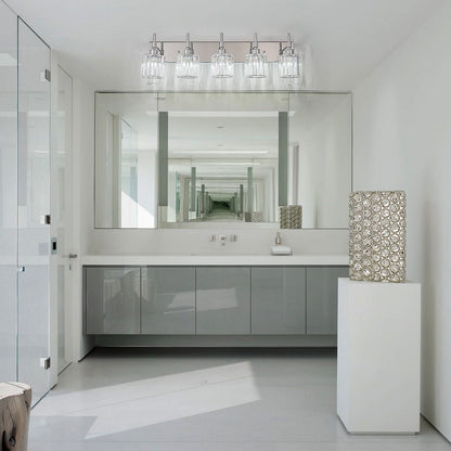 Appliques murales modernes à intensité variable pour salle de bain, avec abat-jour en cristal