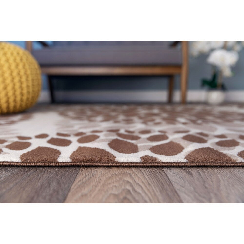 World Rug Gallery Modern Floral Circles Area Rug