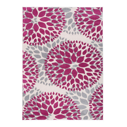 World Rug Gallery Modern Floral Circles Area Rug