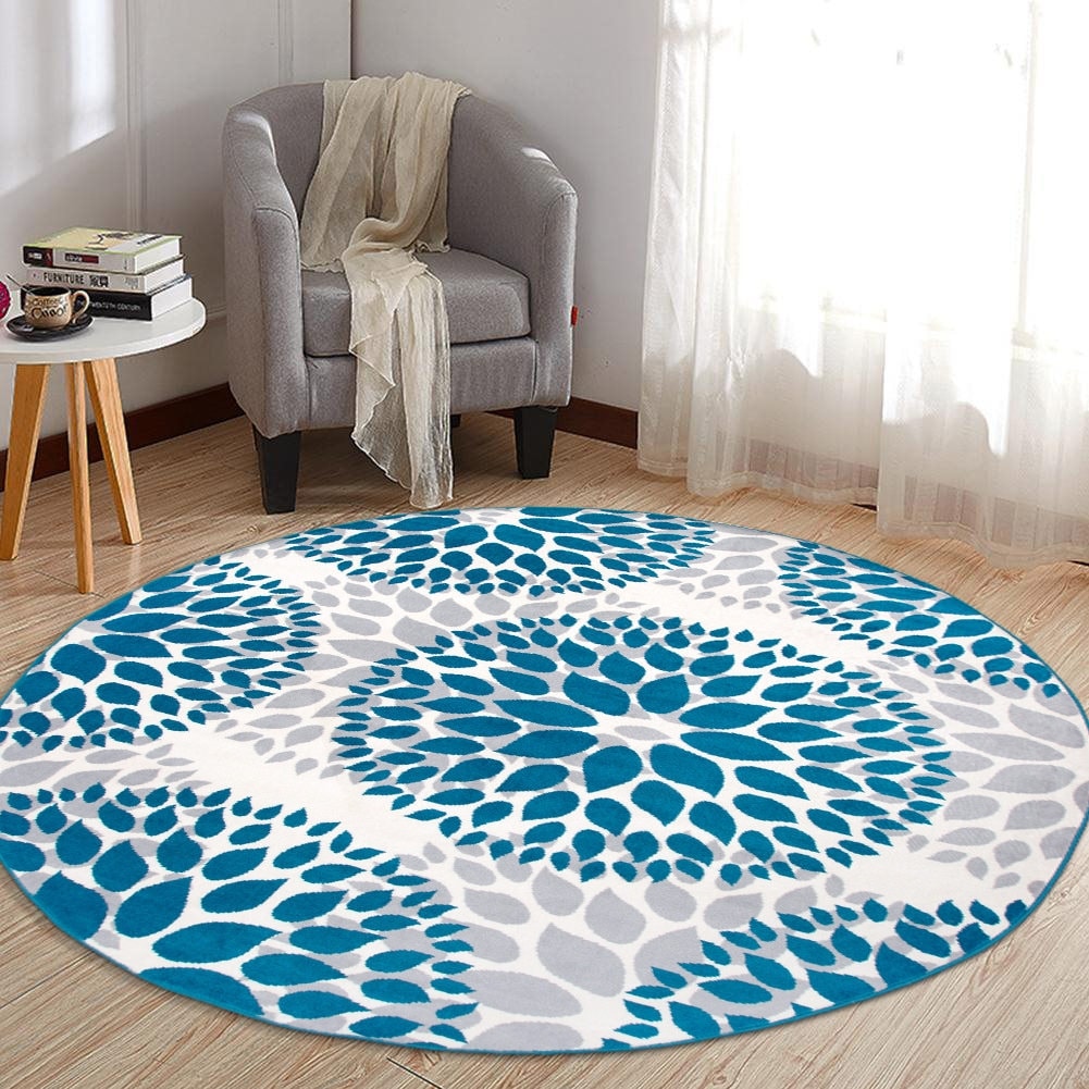 World Rug Gallery Modern Floral Circles Area Rug