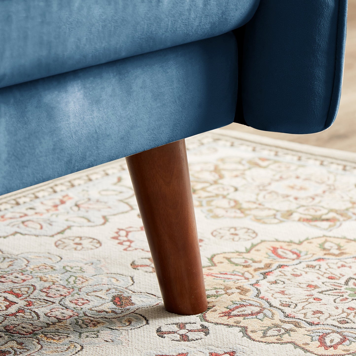 Canapé-lit futon moderne, canapé-lit convertible avec pieds fuselés en bois, 78,35 l, petit canapé à dossier divisé pour salon