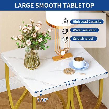 Console moderne dorée avec plateau marbré pour entrée/couloir