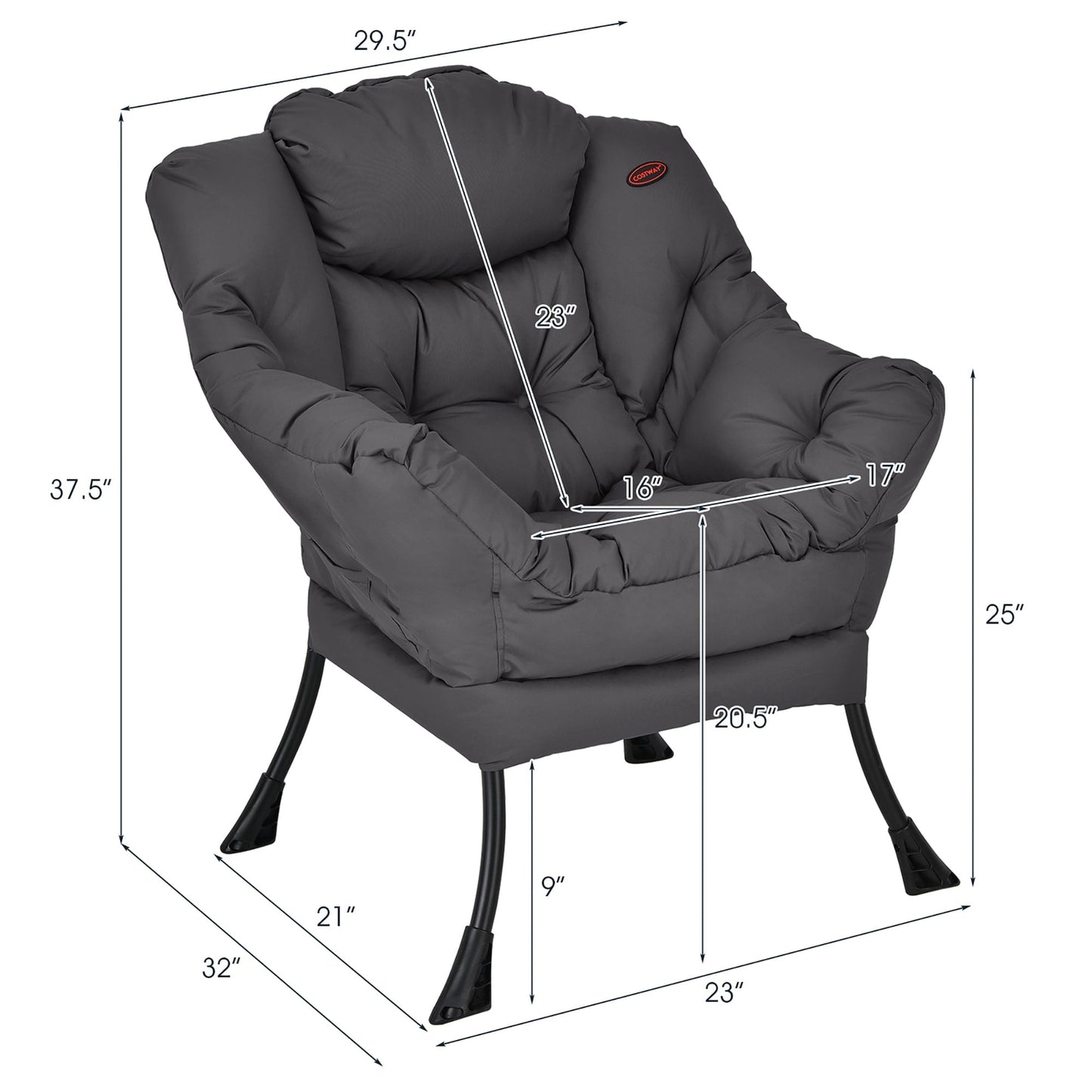 Fauteuil relax moderne, fauteuil d'appoint, canapé une place