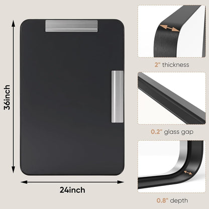 Miroir de salle de bain mural moderne avec cadre en métal et garantie de 5 ans