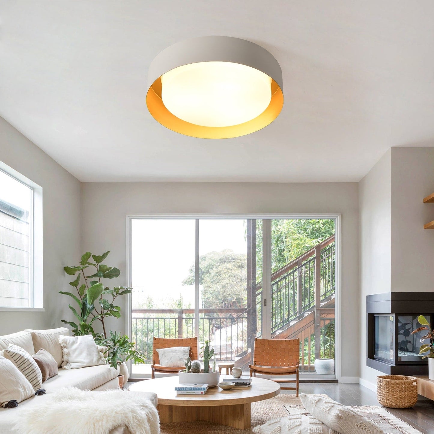 Plafonnier encastré moderne et minimaliste à 2/3/5 lumières avec abat-jour en métal et diffuseur cylindrique