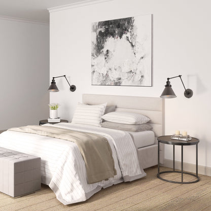 Ensemble de 2 appliques murales modernes à bras articulé réglable, à brancher et à câblées