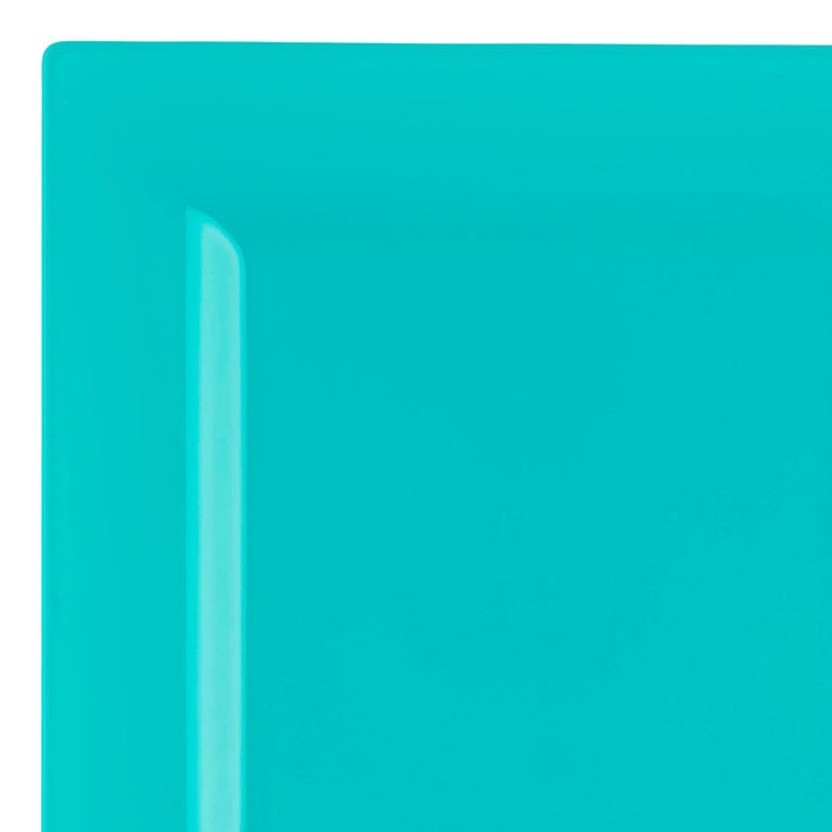 Assiettes carrées jetables en plastique, modernes et opaques - Articles de fête