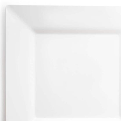 Assiettes carrées jetables en plastique, modernes et opaques - Articles de fête