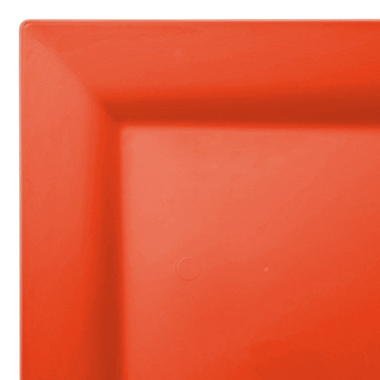 Assiettes carrées jetables en plastique, modernes et opaques - Articles de fête