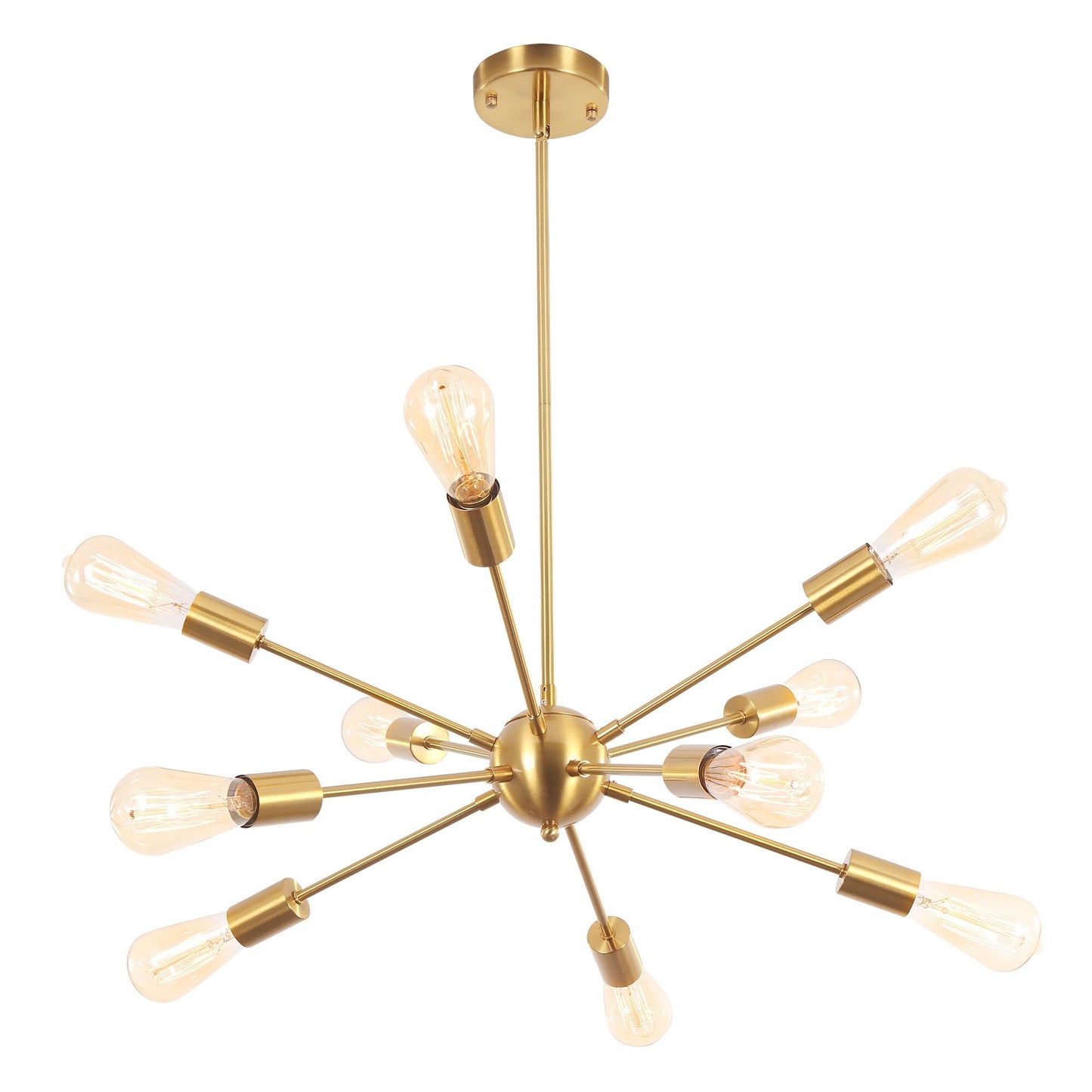 Lustre Sputnik moderne à 10 lumières réglables, plafonnier idéal pour cuisine, salle à manger, salon ou chambre - Non disponible