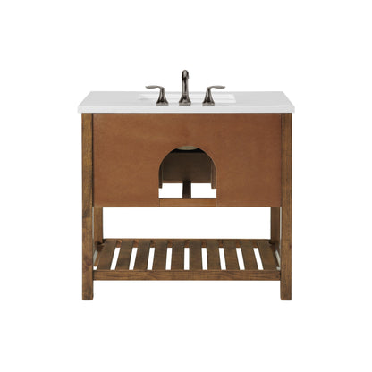 Meuble-lavabo simple Monterey 37 Farmhouse avec plan de travail