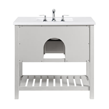 Meuble-lavabo simple Monterey 37 Farmhouse avec plan de travail