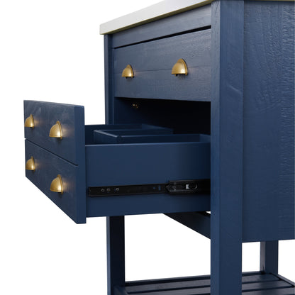 Meuble-lavabo simple Monterey 37 Farmhouse avec plan de travail